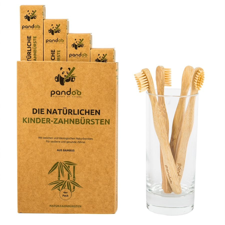 Bambusový kartáček pro děti Medium Soft - 4 ks