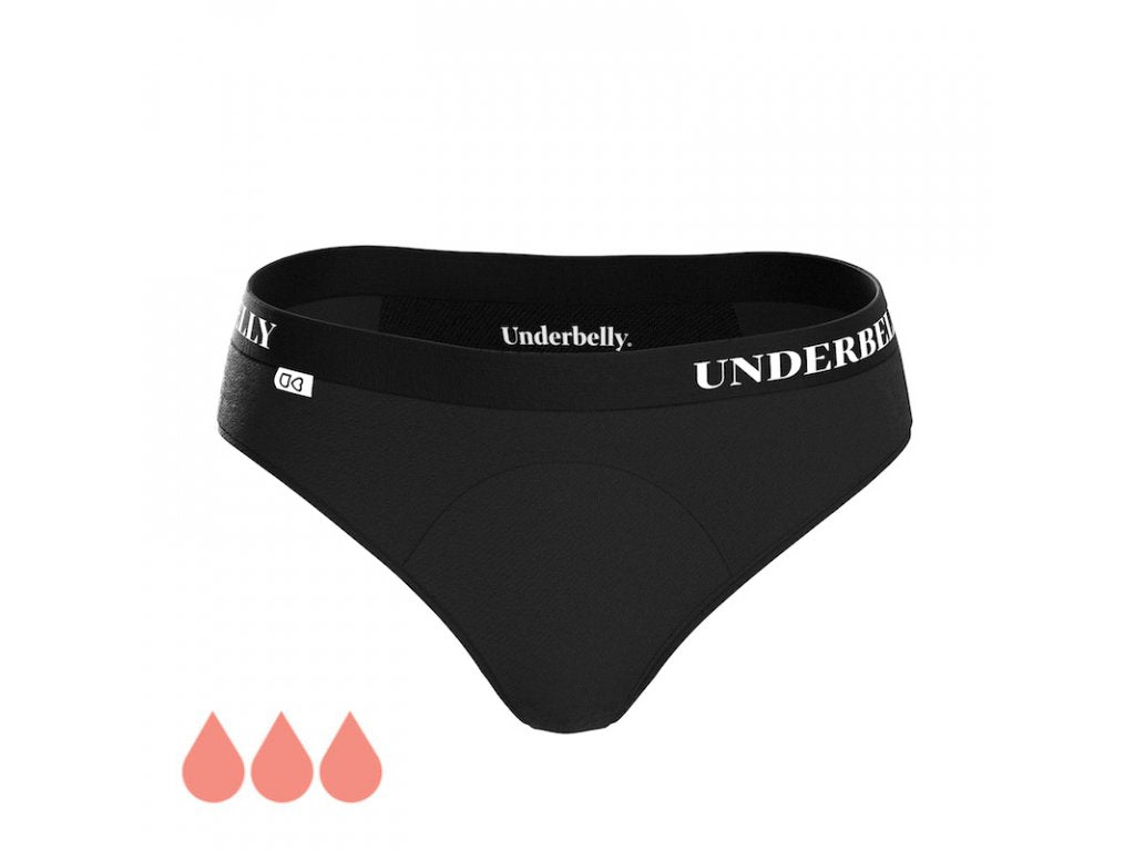 Menstruační kalhotky Underbelly univers, Silnější menstruace - černé