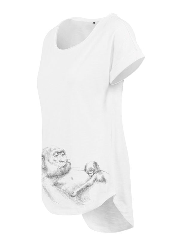 Kojicí tričko Monkey Mum® bílé - opička