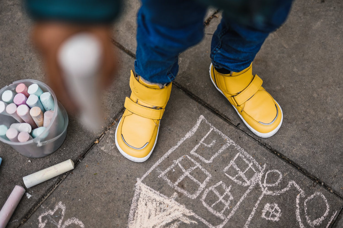 Be Lenka Dětské zimní barefoot boty Panda 2.0 - Cheese Yellow