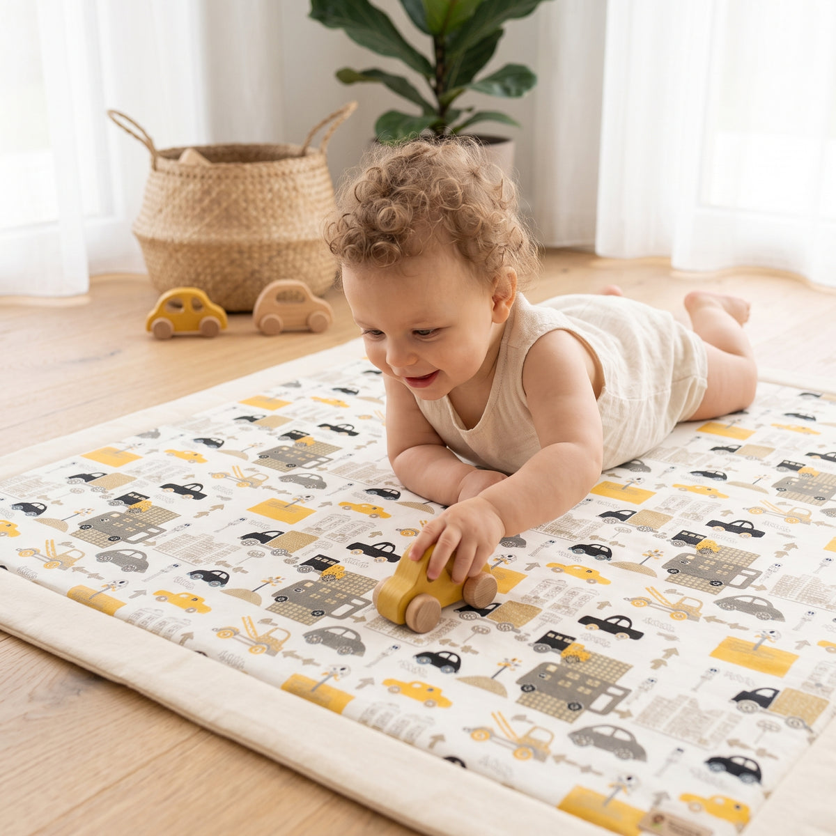 Hrací deka Monkey Mum® - Městská doprava