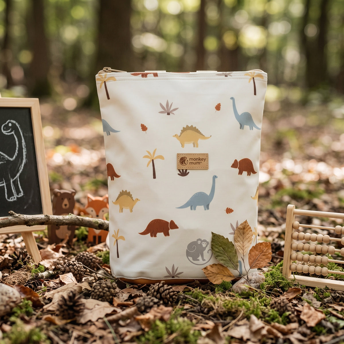 Dětský softshellový batůžek Monkey Mum® - Dinosauří příběh