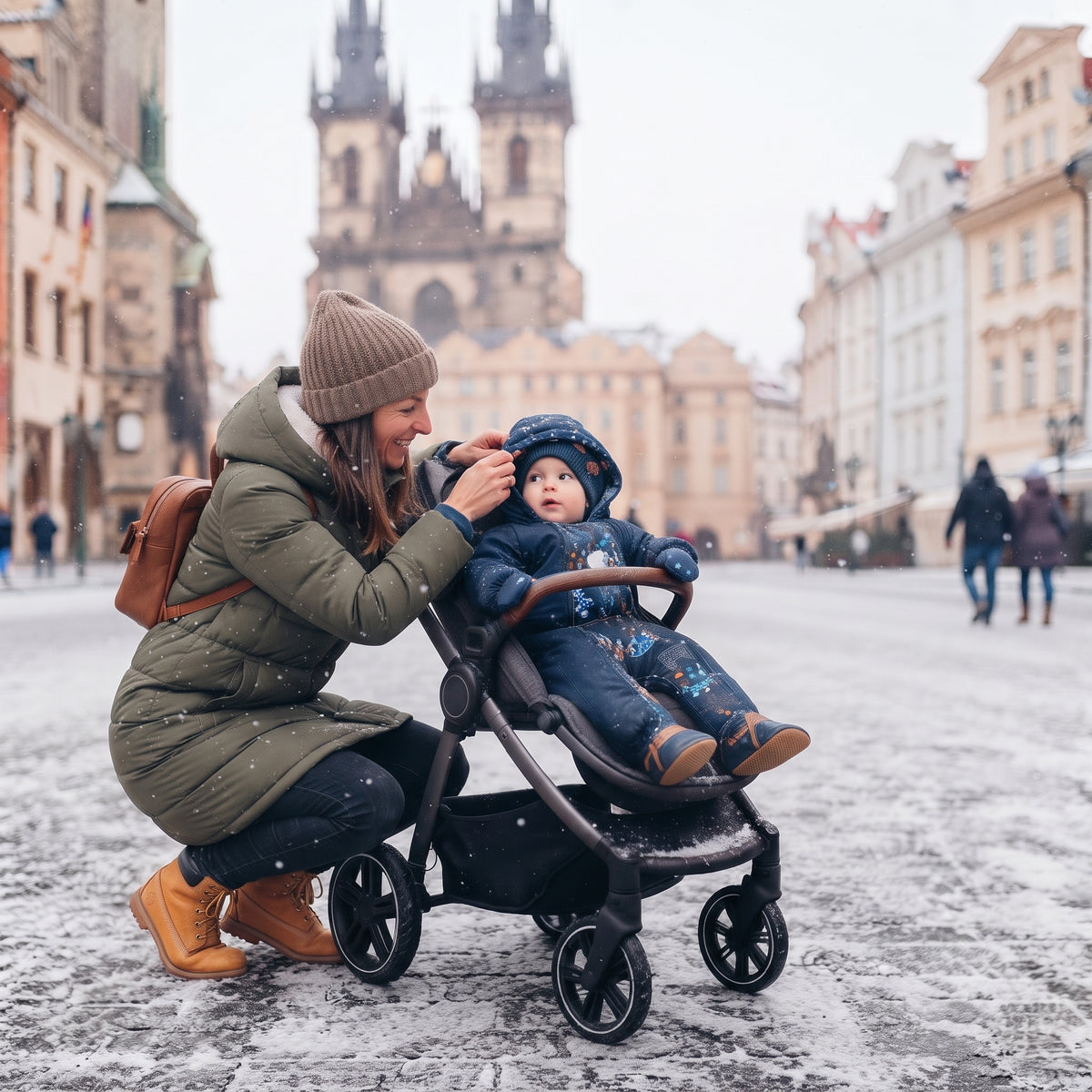 Monkey Mum® Dětská zimní softshellová kombinéza s beránkem - Pohádkový večerníček s medvědem - vel. 62/68, 74/80