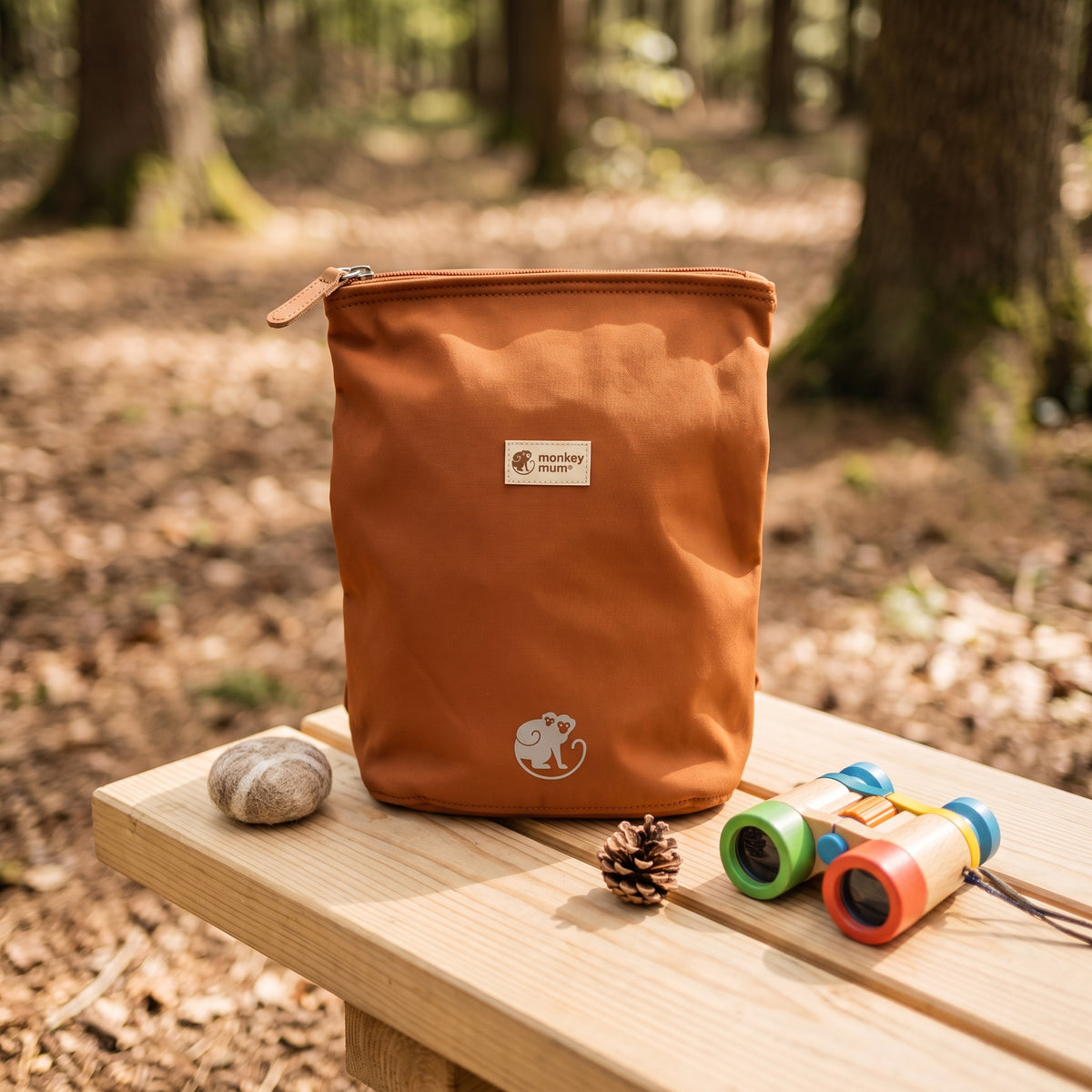 Dětský softshellový batůžek Monkey Mum® - Podzimní listí