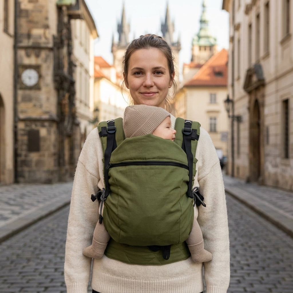 Monkey Mum® Ergonomické rostoucí nosítko Carrie - Barvy lesa