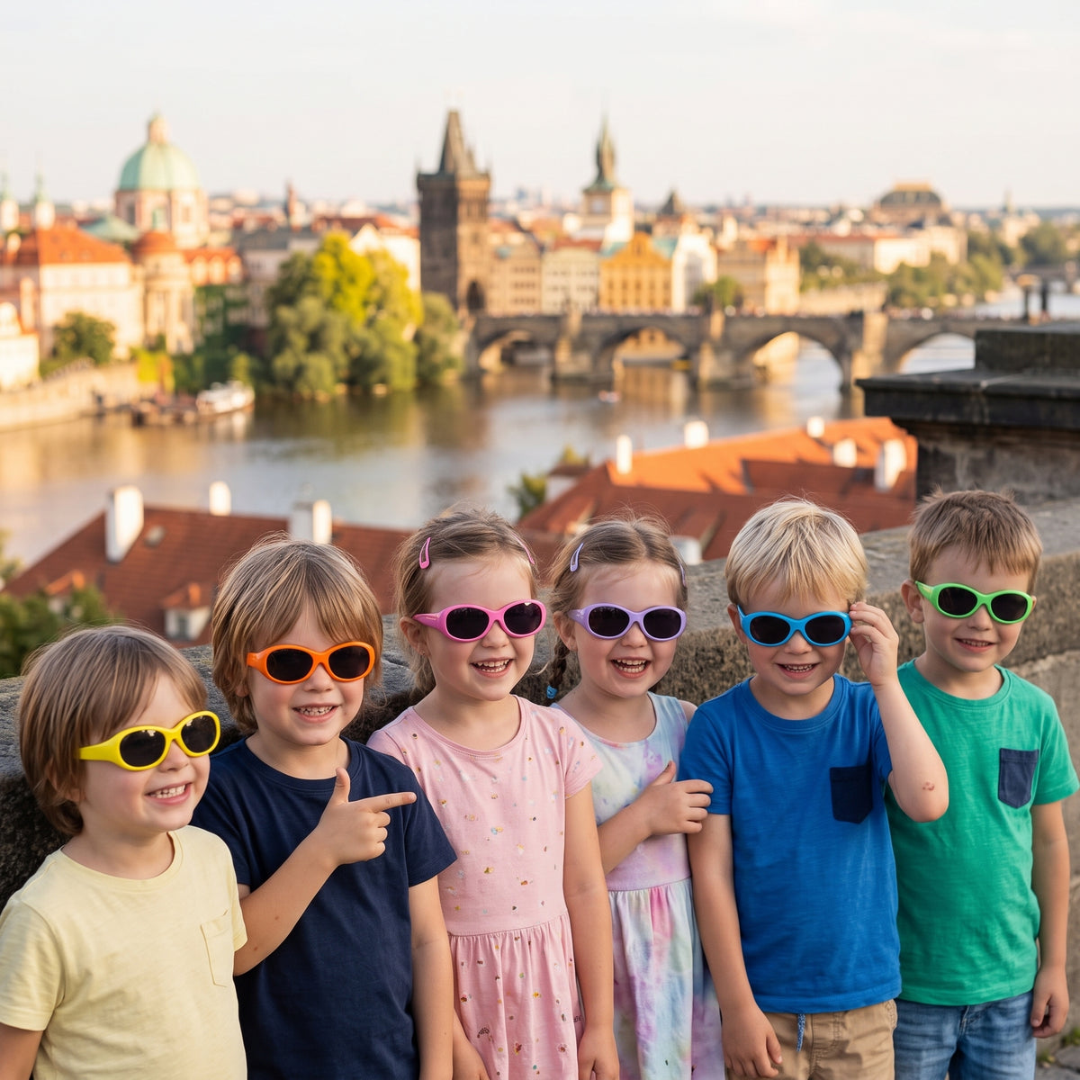 Dětské sluneční brýle Monkey Mum® - Závodní puma - více barev