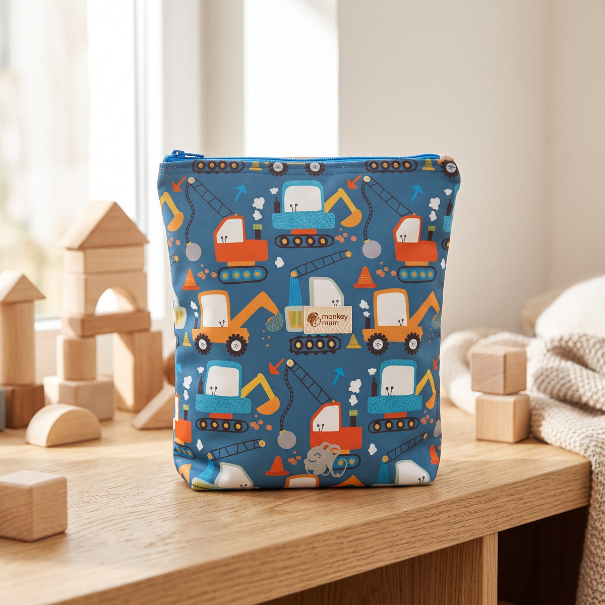 Dětský softshellový batůžek Monkey Mum® - Hravé staveniště