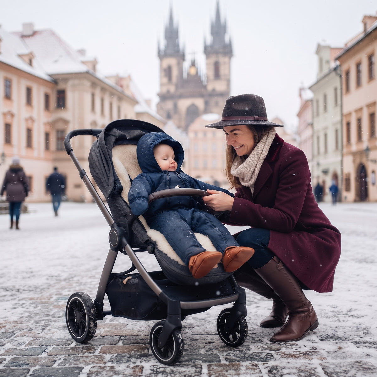 Monkey Mum® Dětská zimní softshellová kombinéza s beránkem - Pohádkový večerníček - vel. 62/68, 74/80