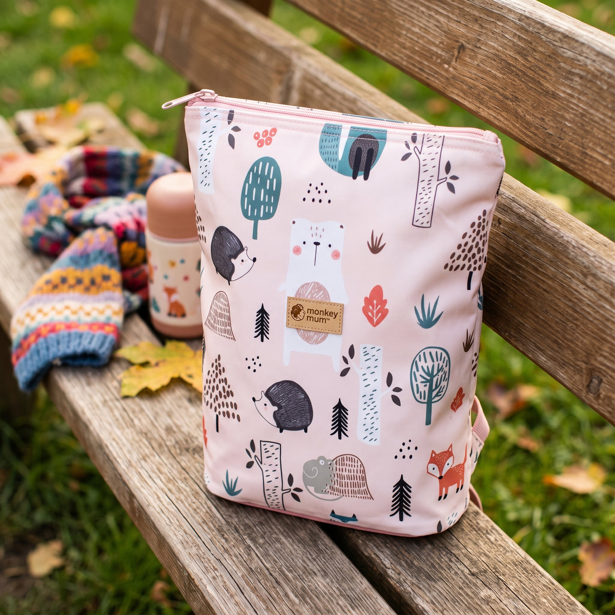 Dětský softshellový batůžek Monkey Mum® - Denní zvířátka