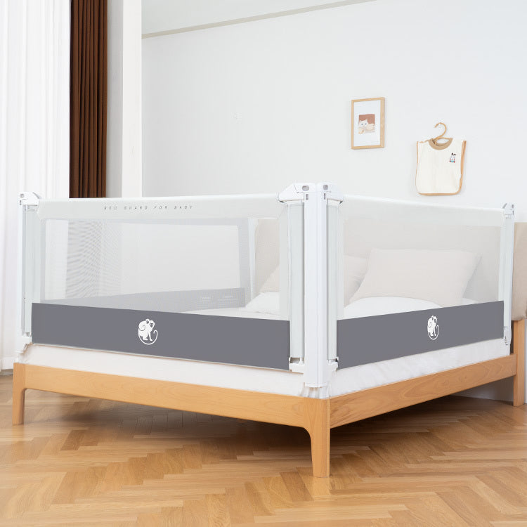 Zábrana na postel Monkey Mum® Popular - světle šedá - rozbalená