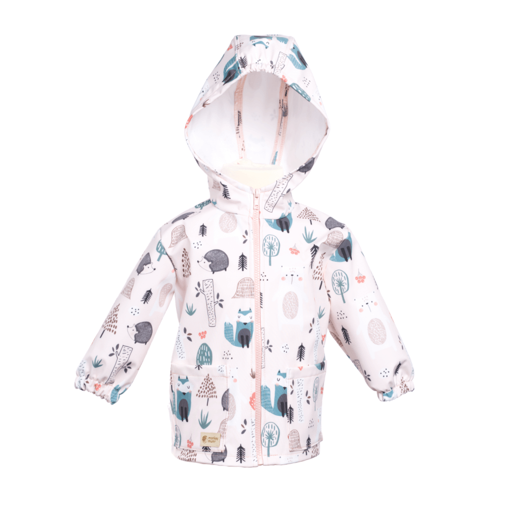 Dětská softshellová bunda s membránou Monkey Mum® - Denní zvířátka