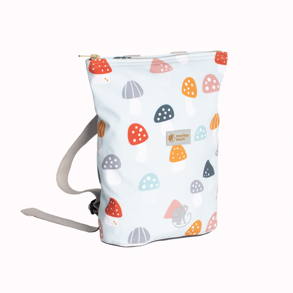Dětský softshellový batůžek Monkey Mum® - Pestrobarevné mochomůrky