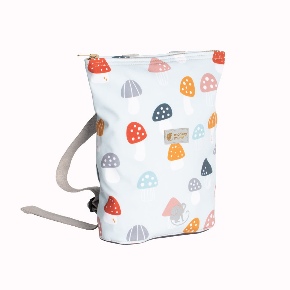 Dětský softshellový batůžek Monkey Mum® - Pestrobarevné mochomůrky