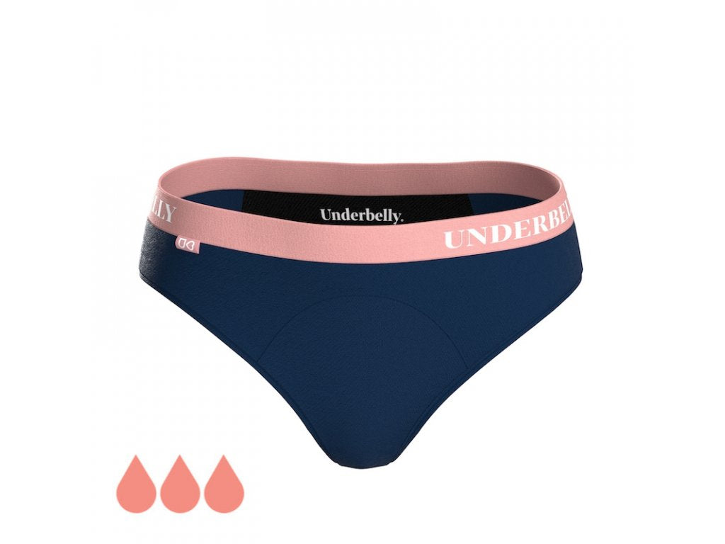 Menstruační kalhotky Underbelly univers, Silnější menstruace - modré