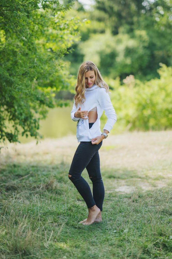 Kojicí mikina Monkey Mum® bílá - opička