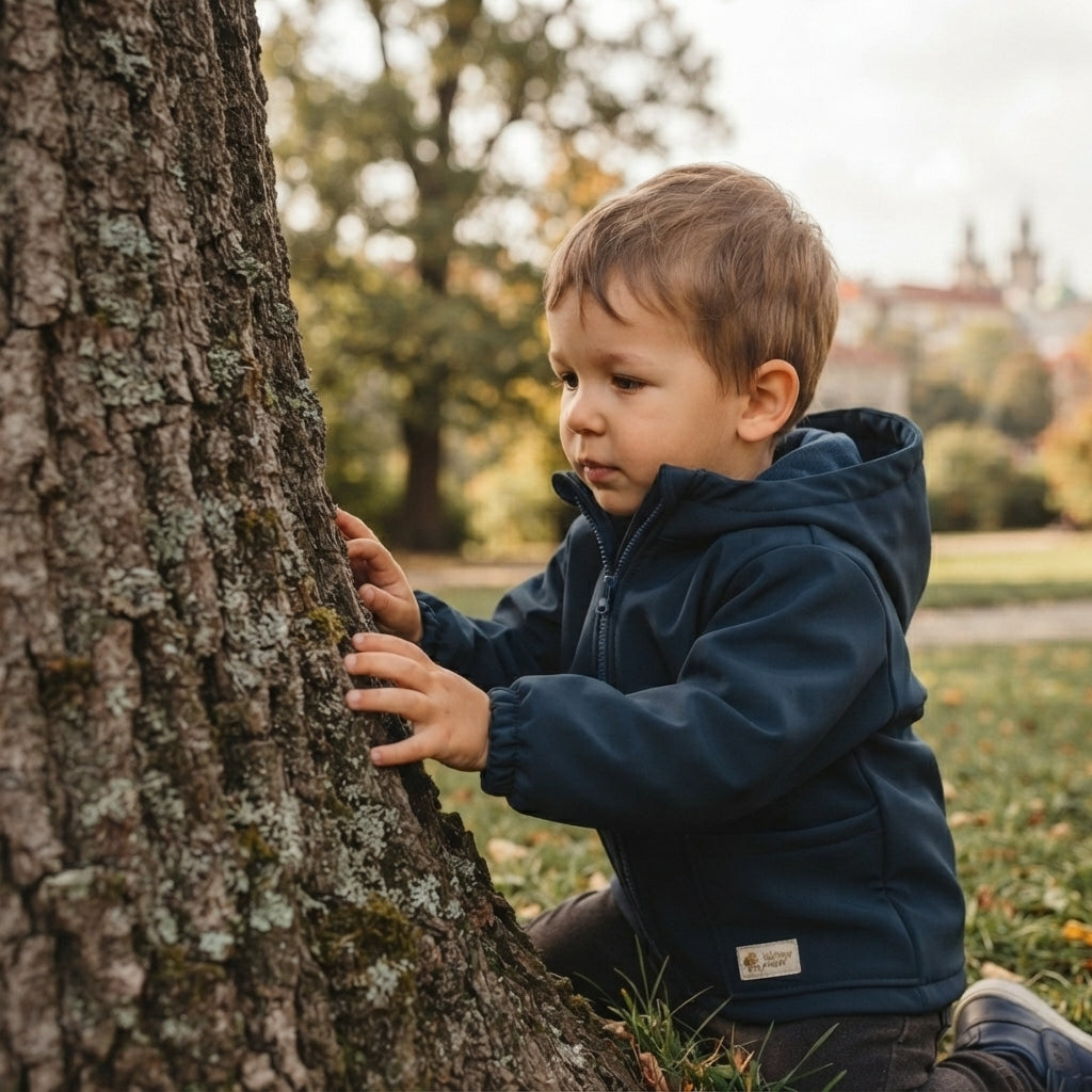 Dětská softshellová bunda s membránou Monkey Mum® - Noční obloha
