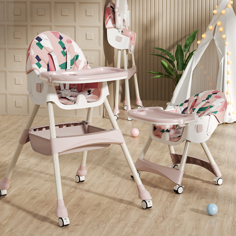 Dětská jídelní židlička 2v1 Comfort - Růžová Ornament - rozbalená
