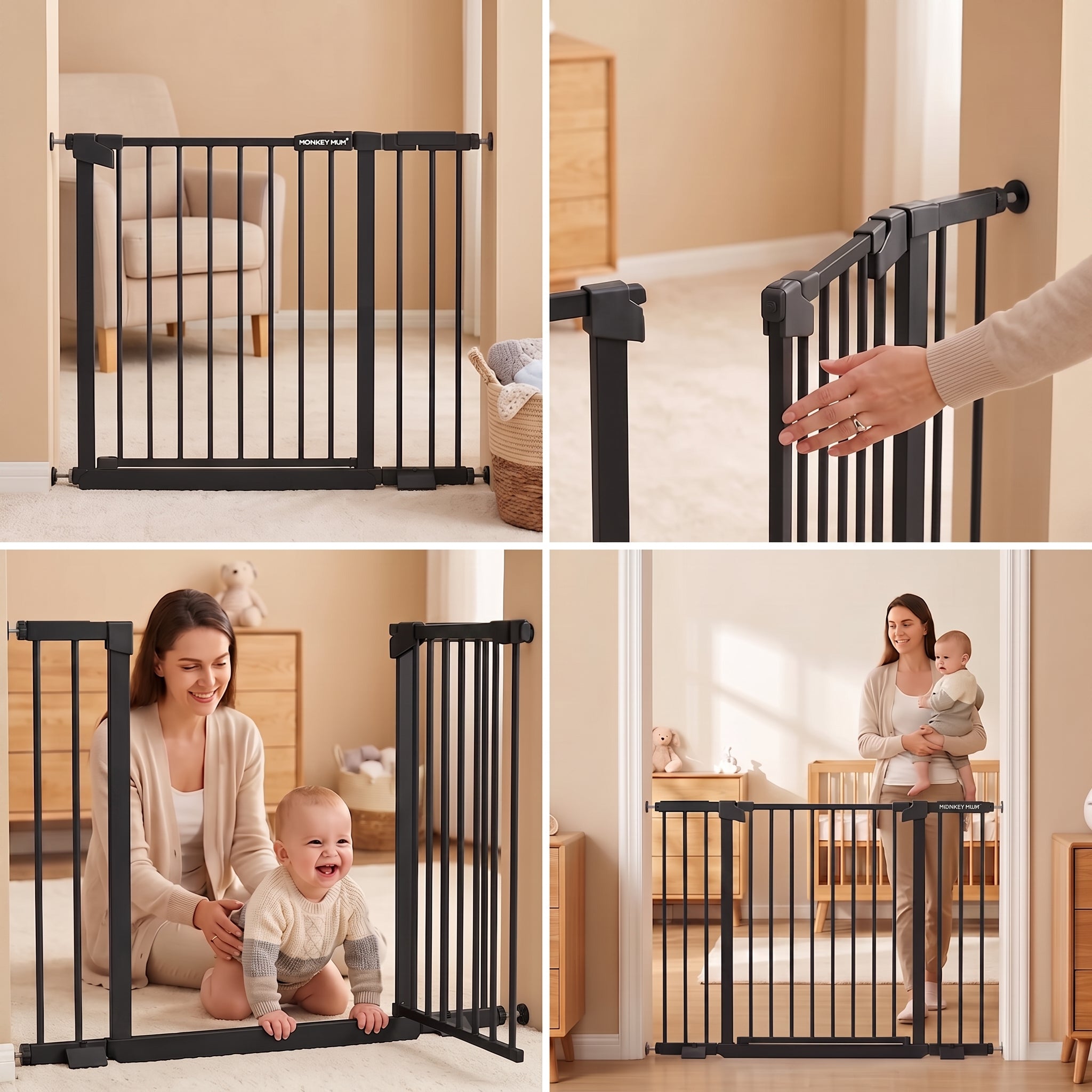 Bezpečnostní zábrana Monkey Mum® - Černá