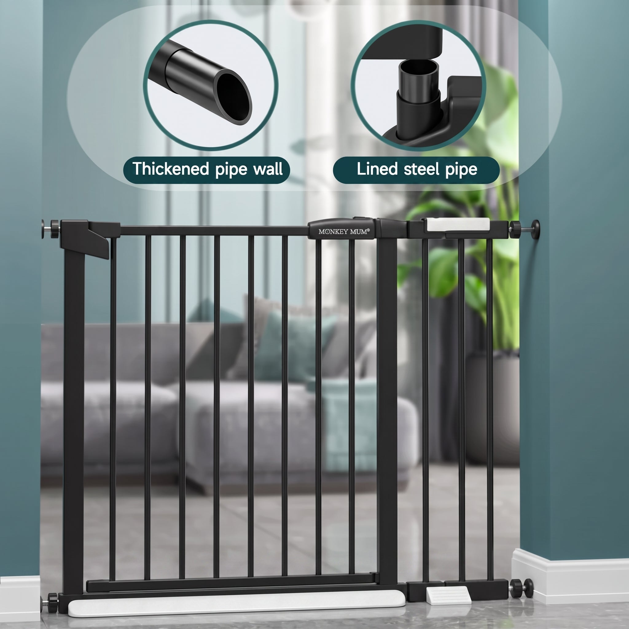 Bezpečnostní zábrana Monkey Mum® - Černá