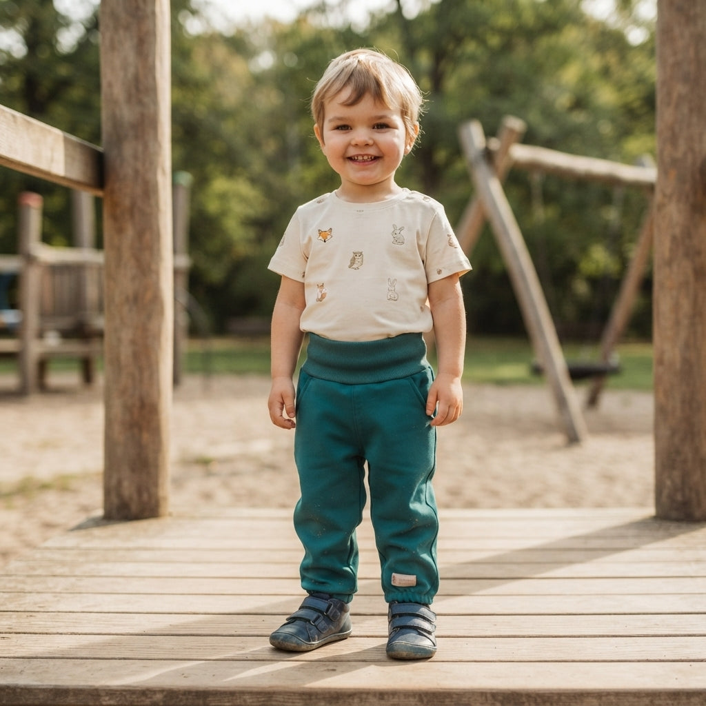 Dětské rostoucí softshellové kalhoty s membránou Monkey Mum® - Veselá ještěrka