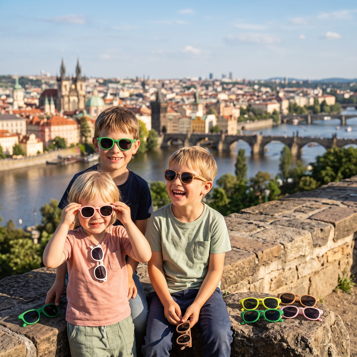 Dětské sluneční brýle Monkey Mum® - Tygří bystrost - více barev