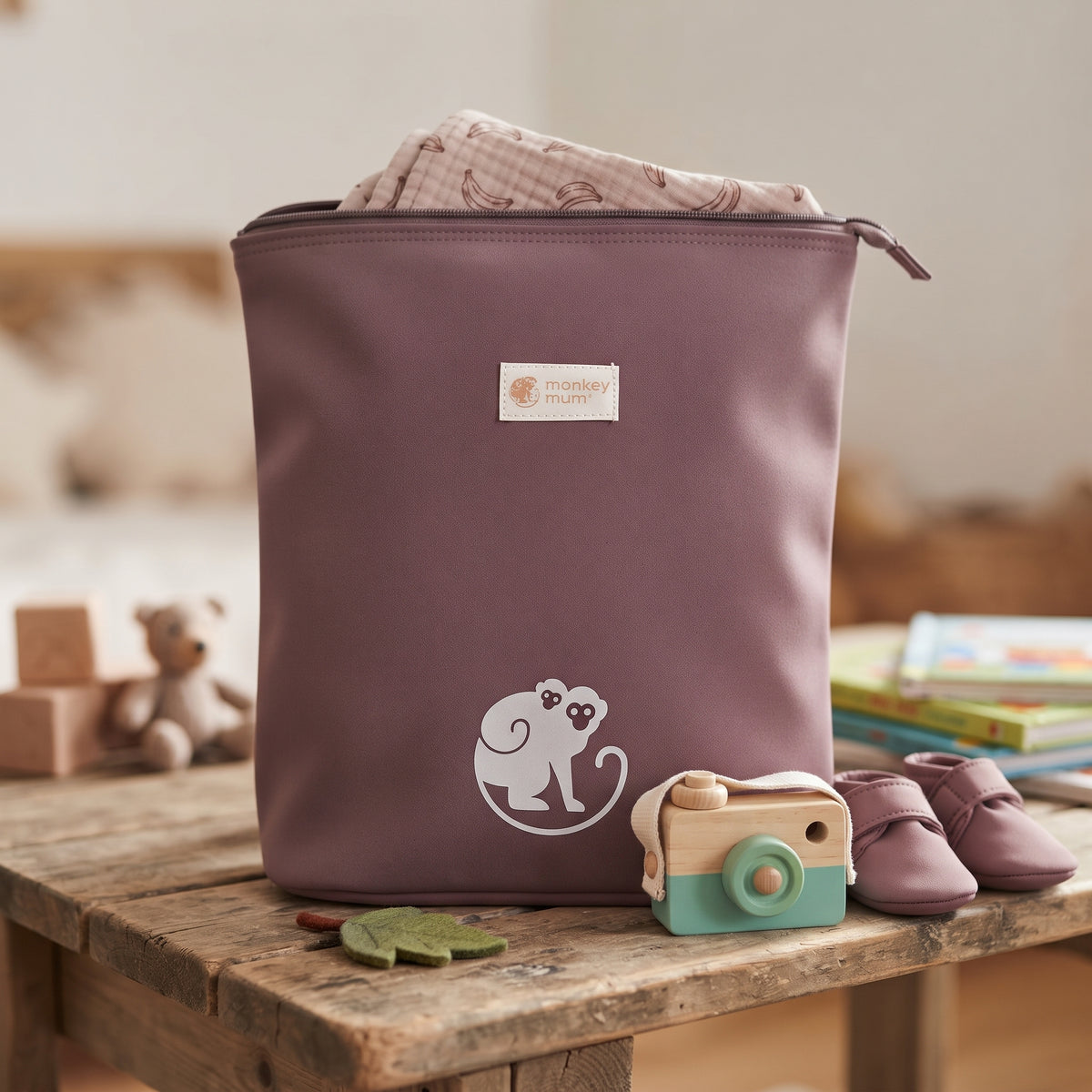 Dětský softshellový batůžek Monkey Mum®  - Hnědý
