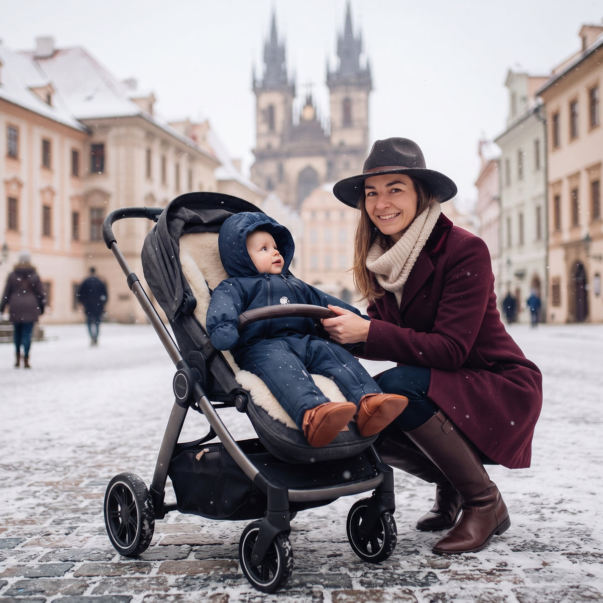 Monkey Mum® Dětská zimní softshellová kombinéza s beránkem - Pohádkový večerníček - vel. 62/68, 74/80
