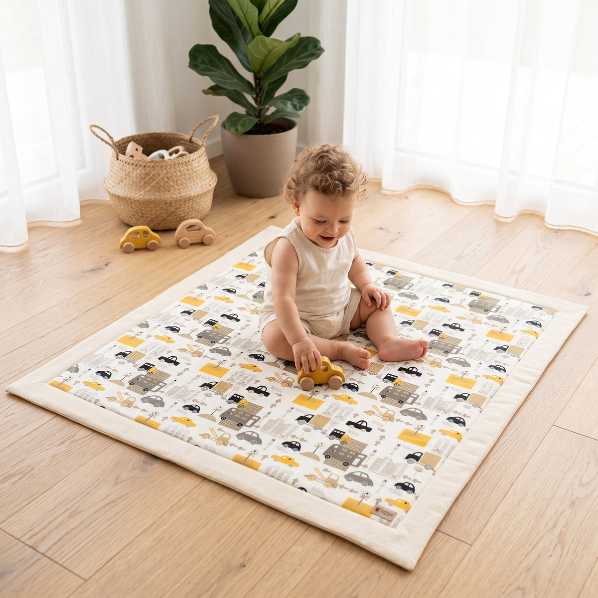Hrací deka Monkey Mum® - Městská doprava