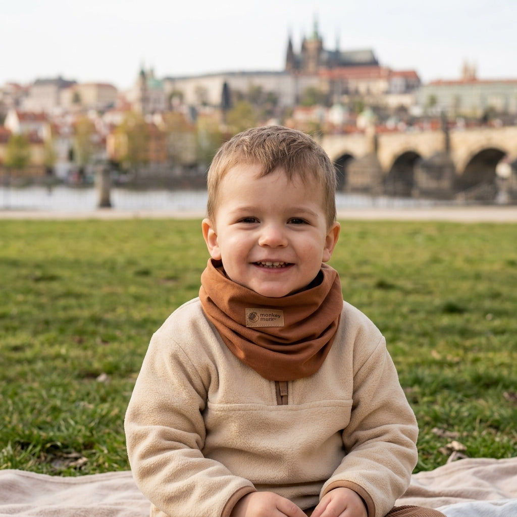Nákrčník Monkey Mum® - Světle hnědý