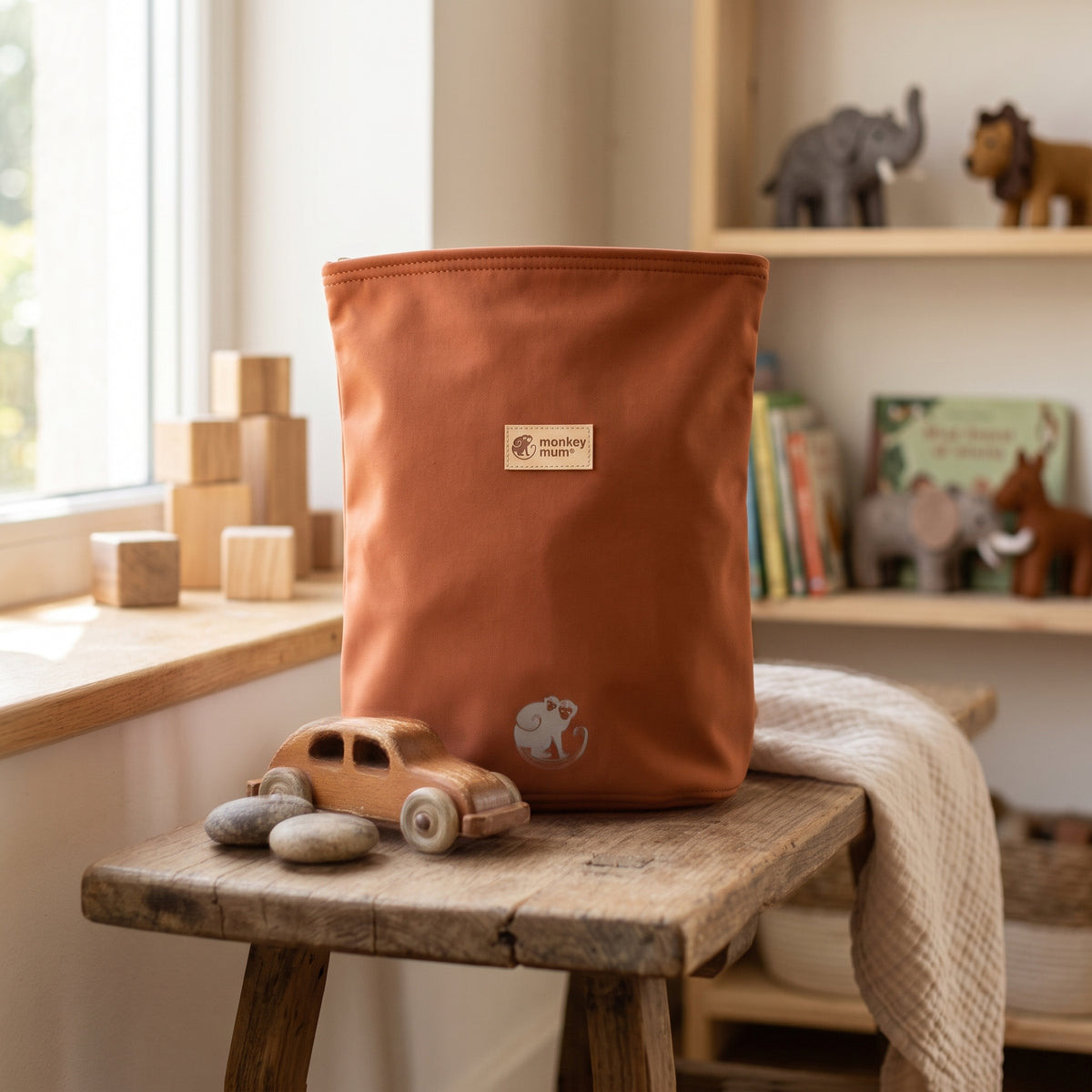 Dětský softshellový batůžek Monkey Mum® - Podzimní listí