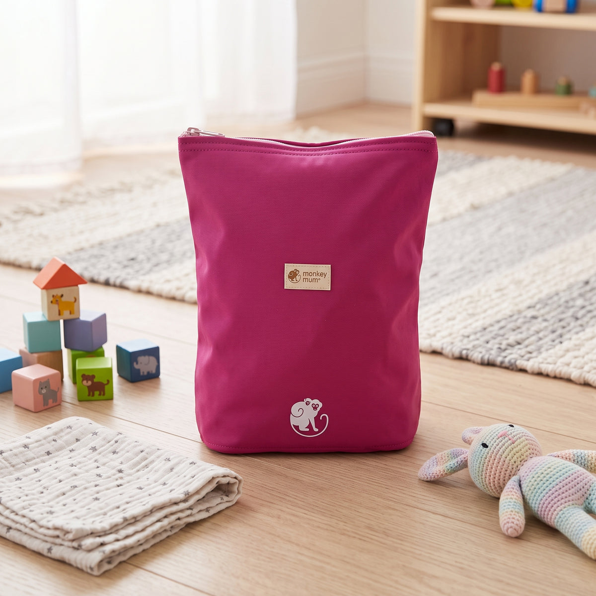 Dětský softshellový batůžek Monkey Mum® - Šťavnatá malina