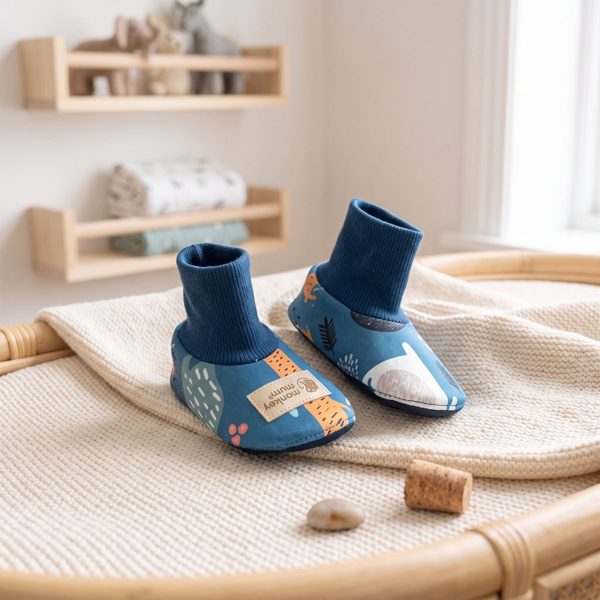 Monkey Mum® Softshellové capáčky s membránou - Noční zvířátka