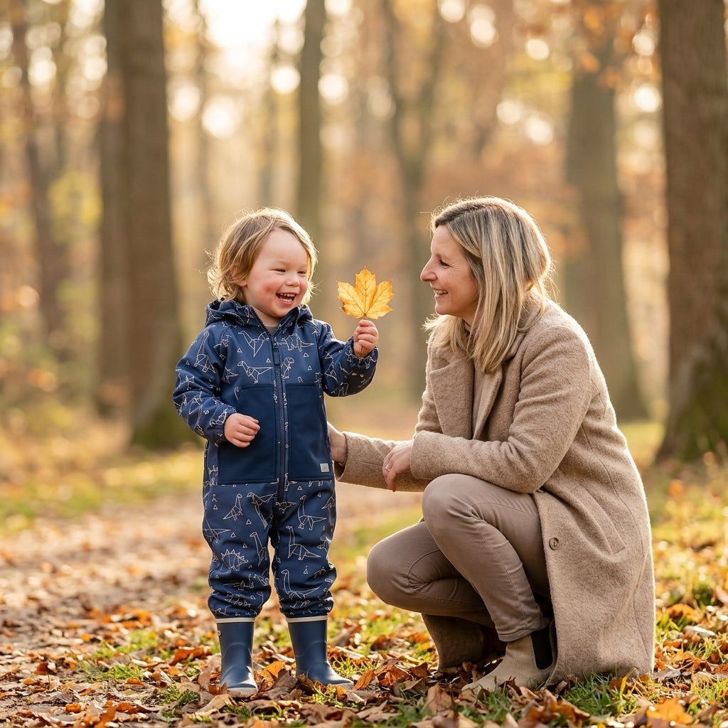 Monkey Mum® Softshellová kombinéza s membránou – Souhvězdí dinosaurů - vel. 98/104, 110/116