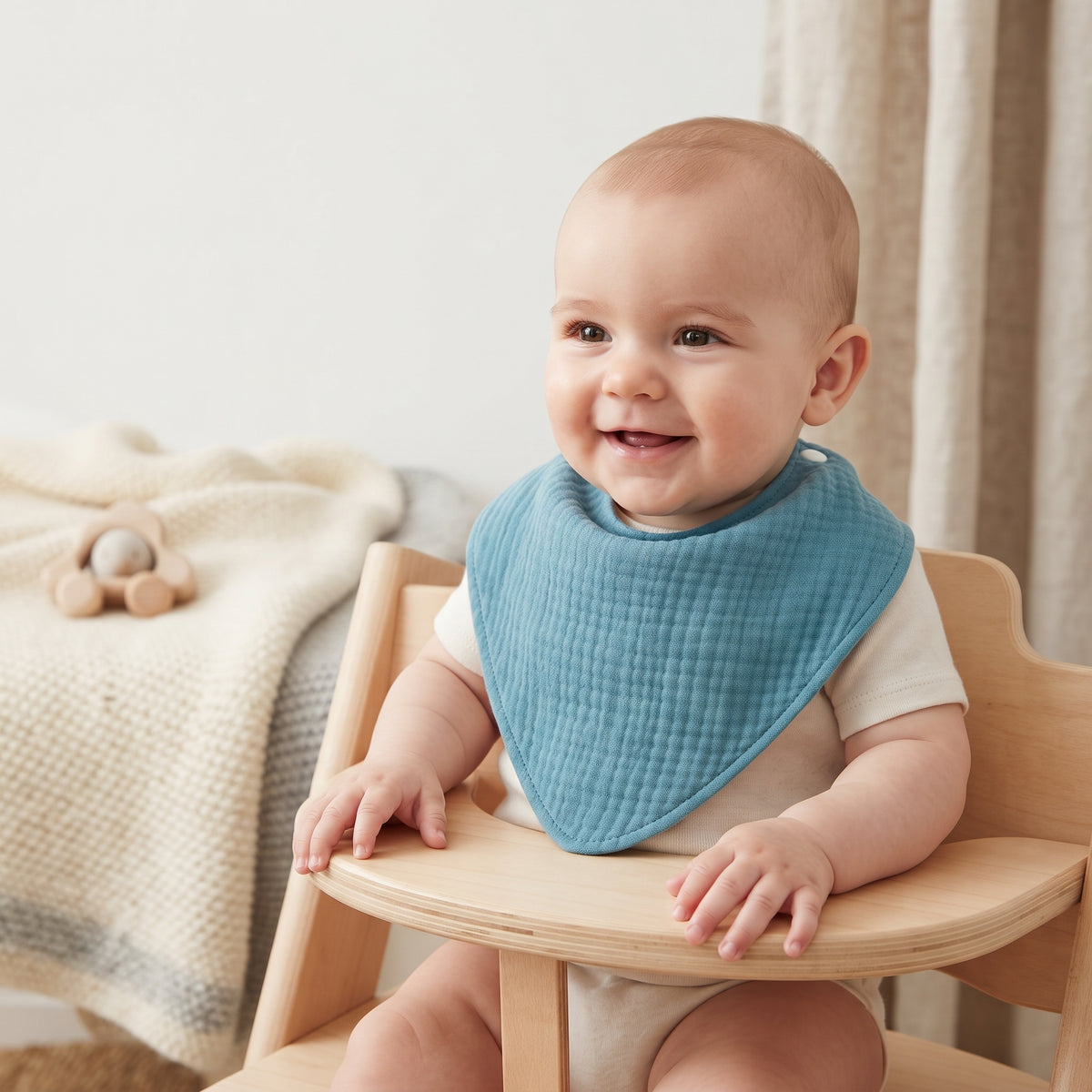 Mušelínový slintáček Monkey Mum® - Mentolka