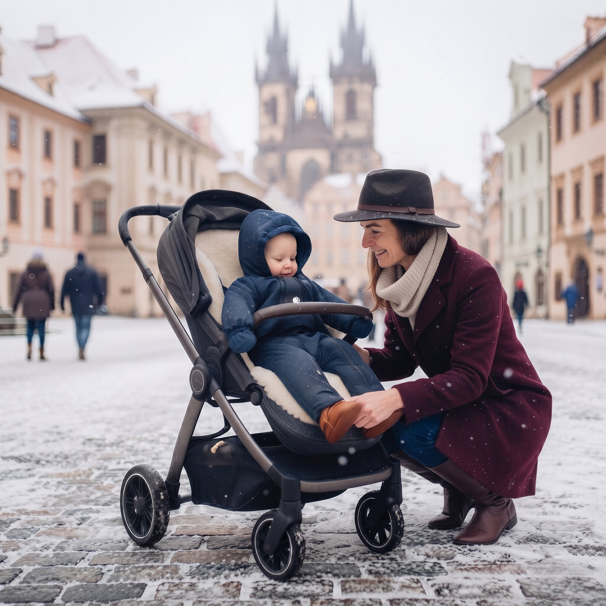 Monkey Mum® Dětská zimní softshellová kombinéza s beránkem - Pohádkový večerníček - vel. 62/68, 74/80