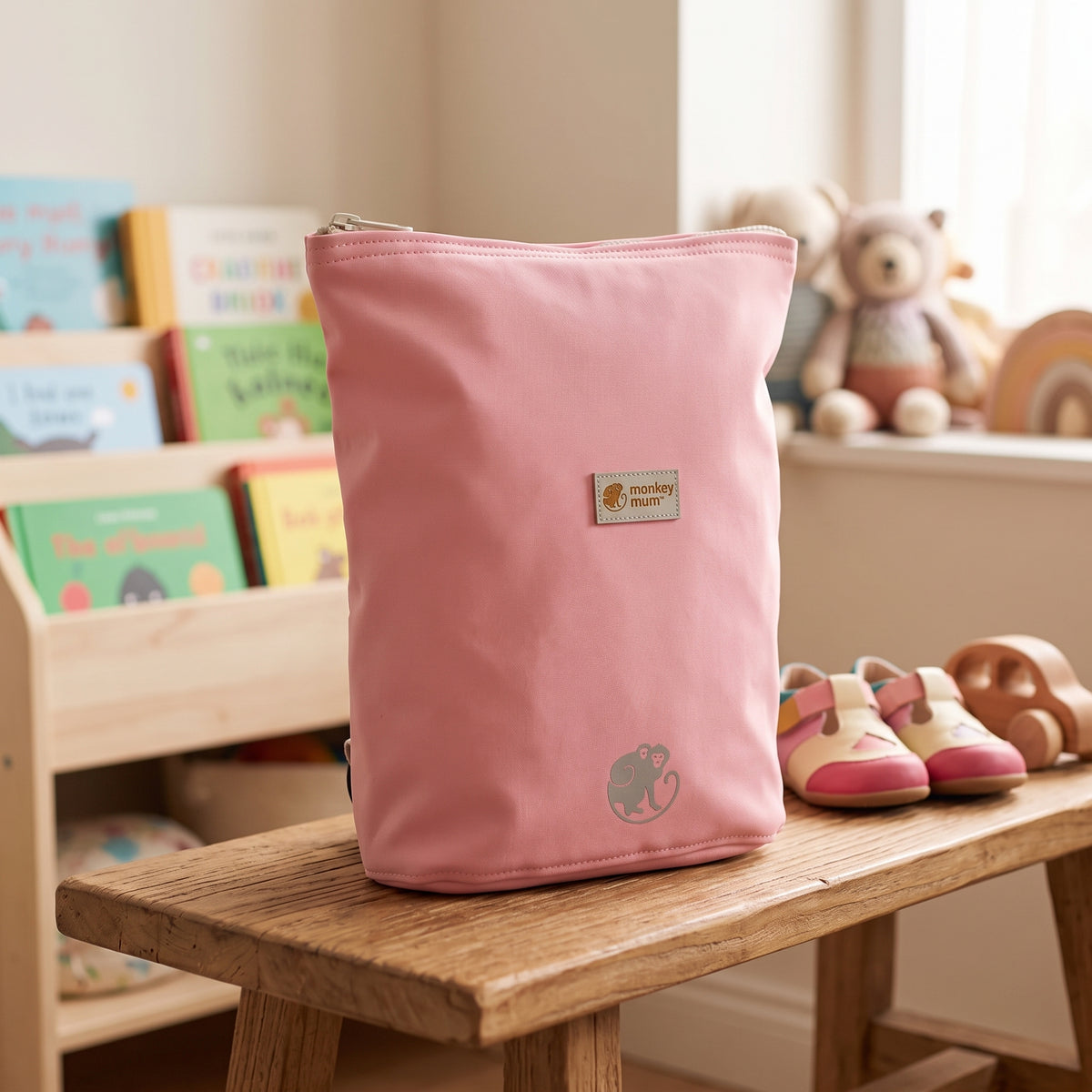 Dětský softshellový batůžek Monkey Mum® - Cukrová vata