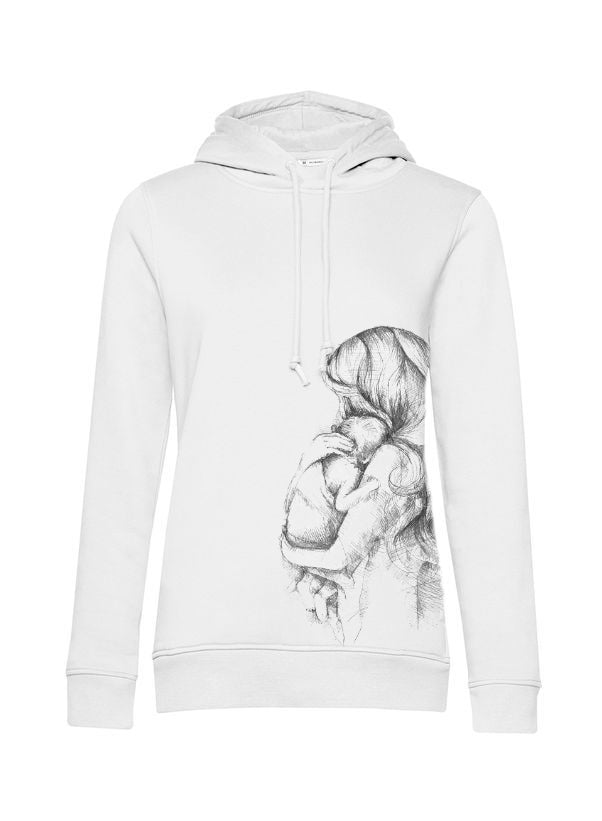 Kojicí mikina Monkey Mum® bílá - milující maminka