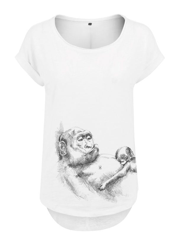 Kojicí tričko Monkey Mum® bílé - opička