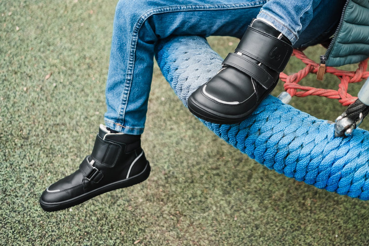 Be Lenka Dětské zimní barefoot boty Panda 2.0 - All Black