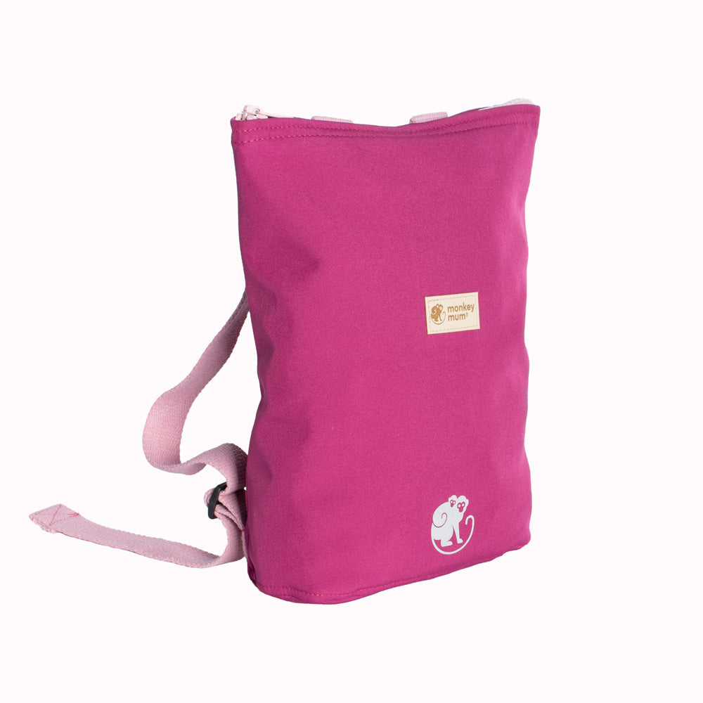 Dětský softshellový batůžek Monkey Mum® - Šťavnatá malina