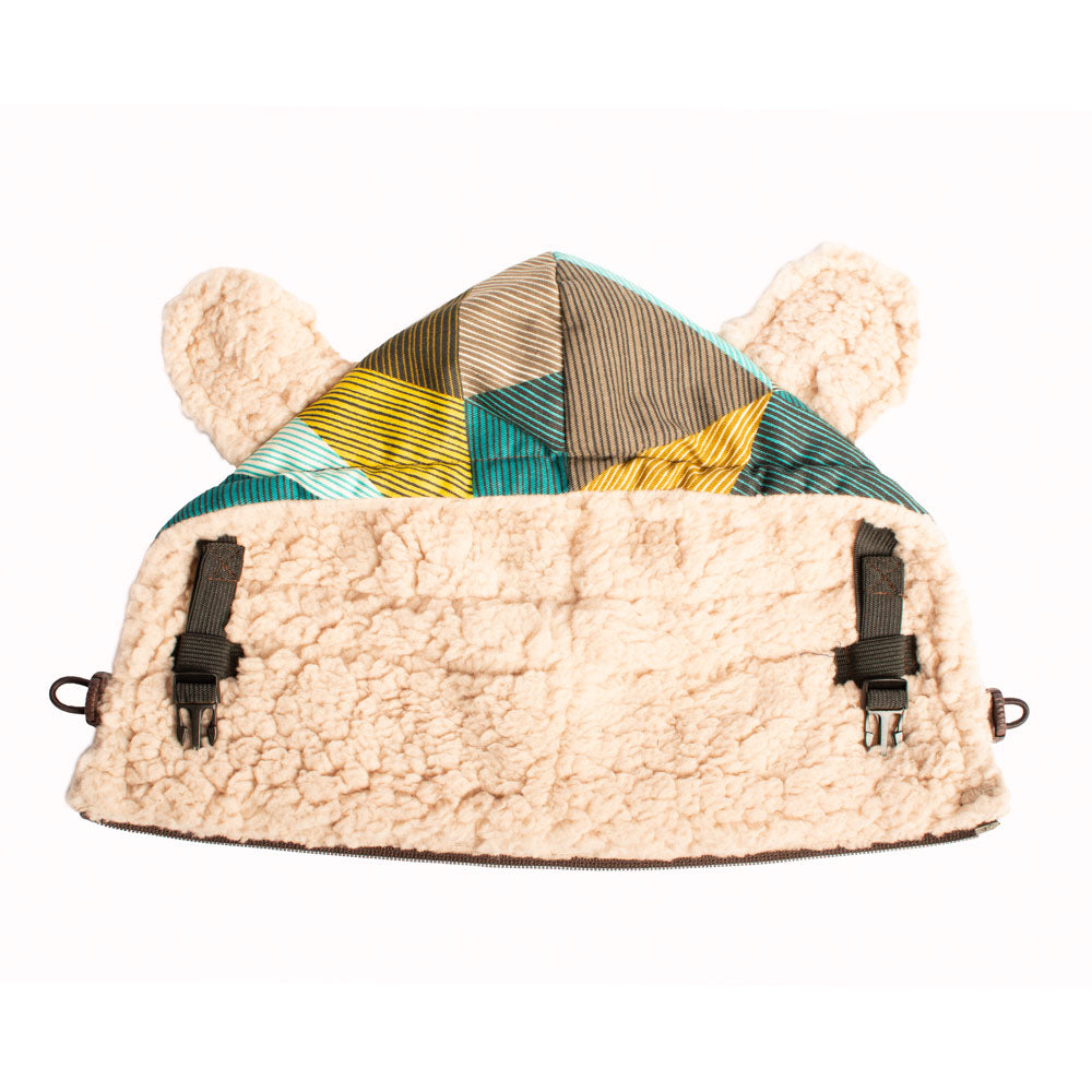 Monkey Mum® Zateplená kapuce k nosítku Carrie - Půvab geometrie