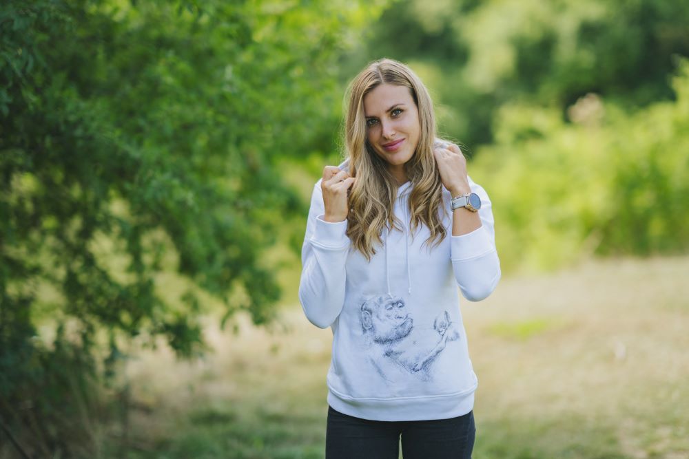 Kojicí mikina Monkey Mum® bílá - opička