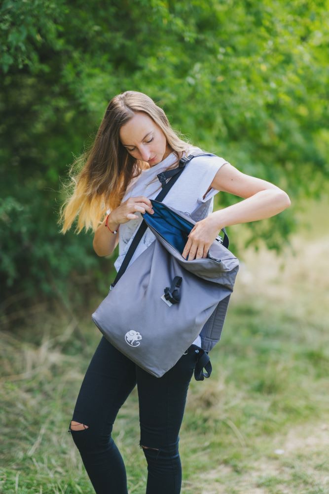 Monkey Mum® Integrovaný keprový batoh k nosítku Carrie - Svěží vánek