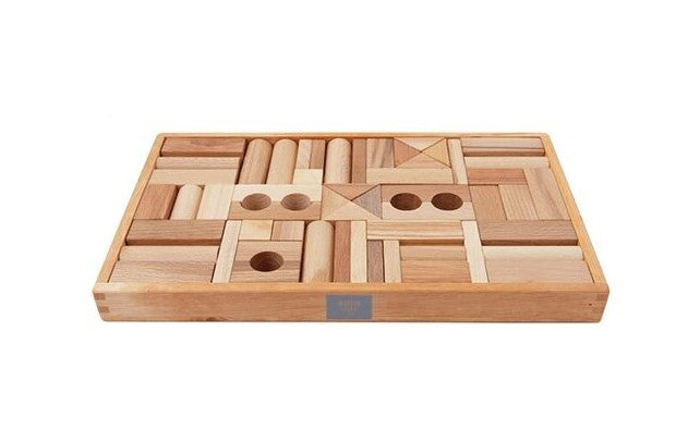 Wooden Story Kostky v dřevěné krabičce - 54 ks - Přírodní