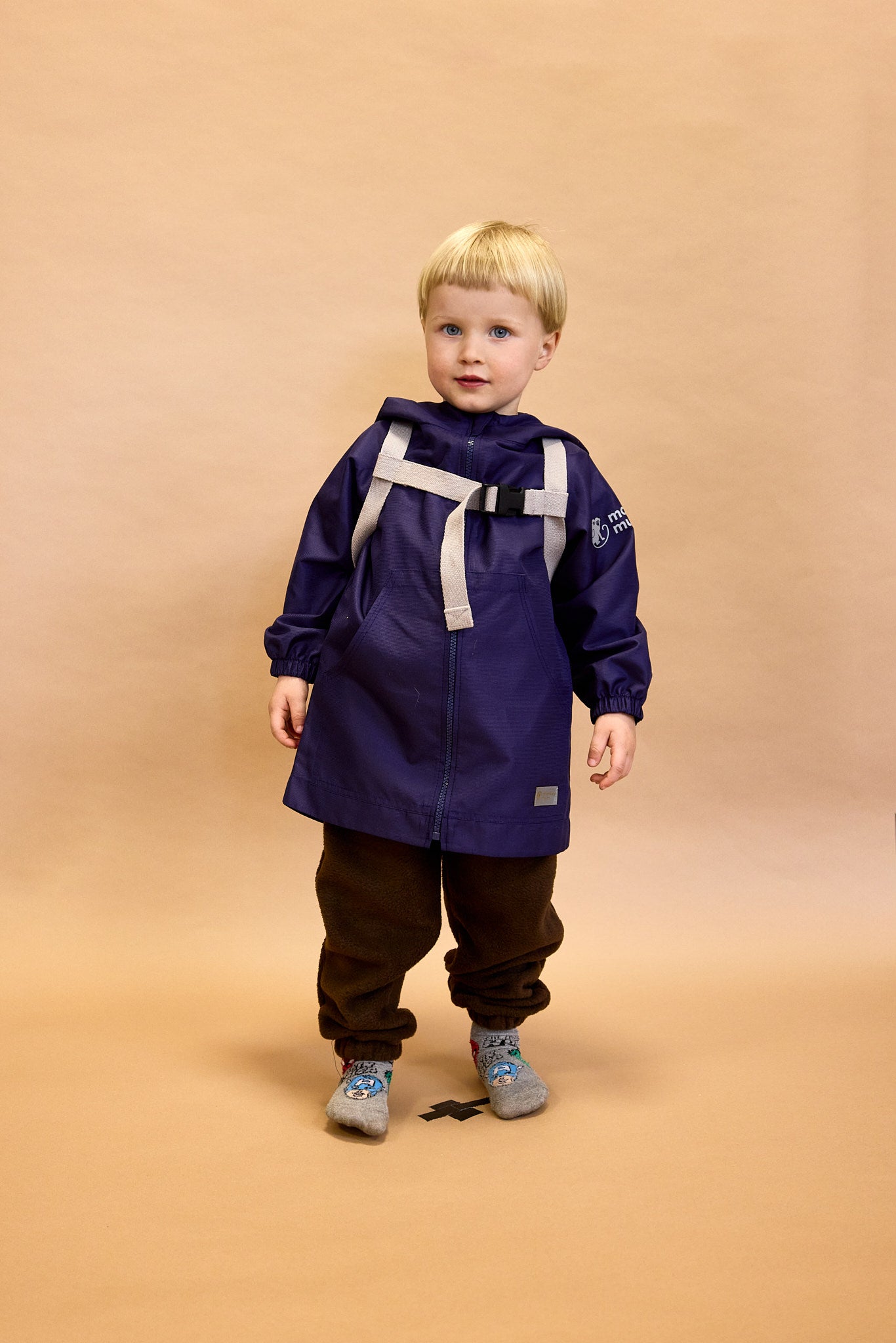 Monkey Mum® Šusťáková bunda s raglánovým rukávem - Světle modrá