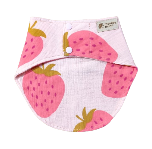 Mušelínový slintáček Monkey Mum® - Jahoda
