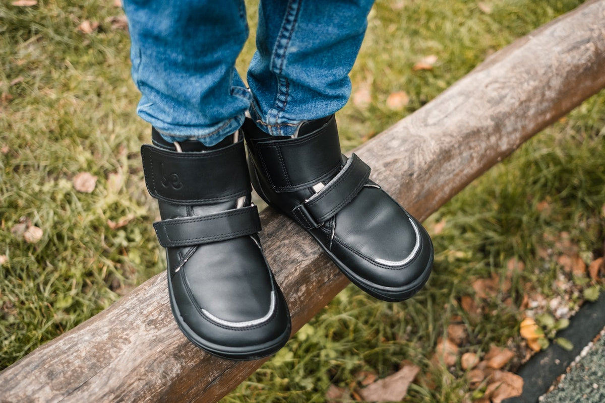 Be Lenka Dětské zimní barefoot boty Panda 2.0 - All Black
