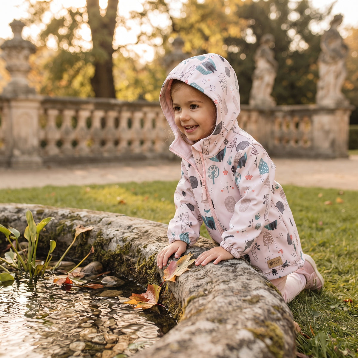 Dětská softshellová bunda s membránou Monkey Mum® - Denní zvířátka