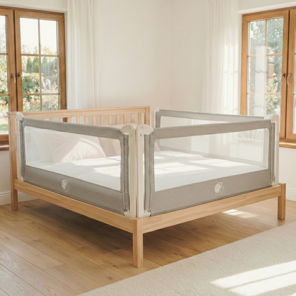 Zábrana na postel Monkey Mum® Popular - tmavě šedá - design